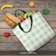 thumbnail image 5 of Fotbe Pistachio Green Checkboard Bolsa Tote con Estampado para Mujer, Bolsos con Cremallera, Bolsa de Hombro Casual de Gran Capacidad con Bolsillos Internos, 5 of 7