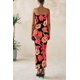 thumbnail image 2 of Vestido largo PRETTYGARDEN para mujer 2025, verano, floral, negro, XS, 2 of 9