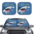thumbnail image 2 of Naloa Great White Shark 2 Piece Foldable Car Sun Shades, Car Windshield Sunshade, Front Window Sunshade for Car, Truck, SUV - Large, 2 of 7