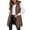 Brown, variant on cocolona Long Puffer Vest for Women Hooded Sleeveless Stand Collar Casual Coats Fall Winter Zipper Warm LightWeight Jacket with Pocket