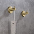 thumbnail image 2 of Kibi USA Circular Bathroom Towel & Robe Hook 2 Count Brushed Gold, 2 of 2