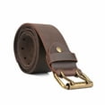thumbnail image 3 of TOURBON 2'' Work Belt in Heavy Top Grain Leather Double Prong Tongue Roller Buckle Belt 84 - 112cm(33'' - 48'') for Men Brown, 3 of 10