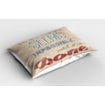 thumbnail image 2 of Ambesonne Wording Pillow Sham 2 Pack, Wisdom Persistance, 36"x20", Blue Ruby Pale Brown, 2 of 3