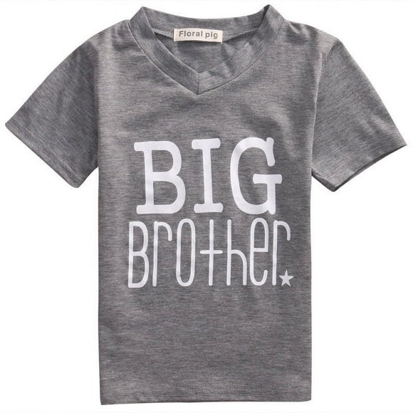 Infant Baby Boys Romper Bodysuit Big Brother T-shirt Tops Outfits Family Set