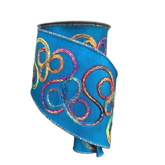 4" Candy Loop Ribbon: Turquoise (10 Yards)