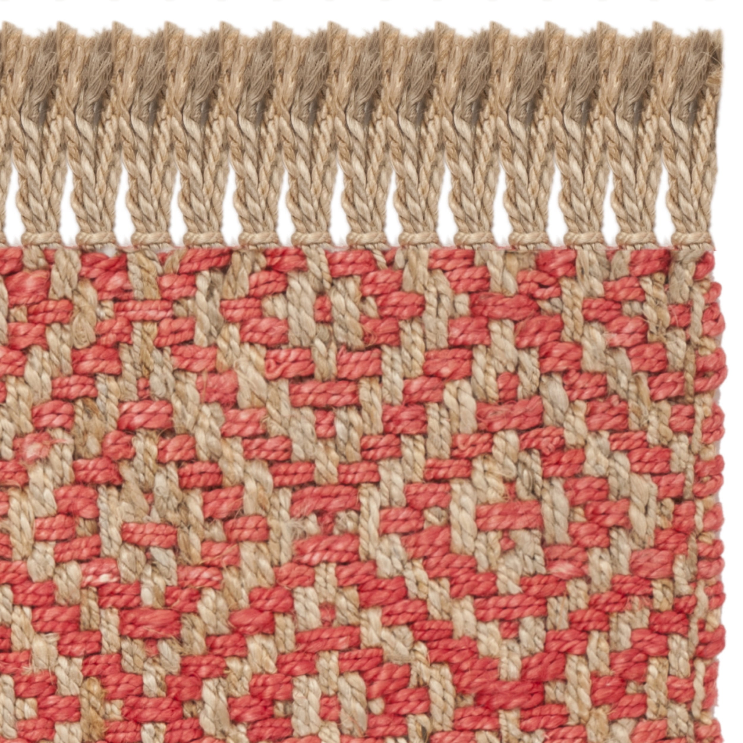 SAFAVIEH Natural Fiber Thomas Geometric Jute Runner Rug, Fuchsia/Natural, 2'3" x 8'