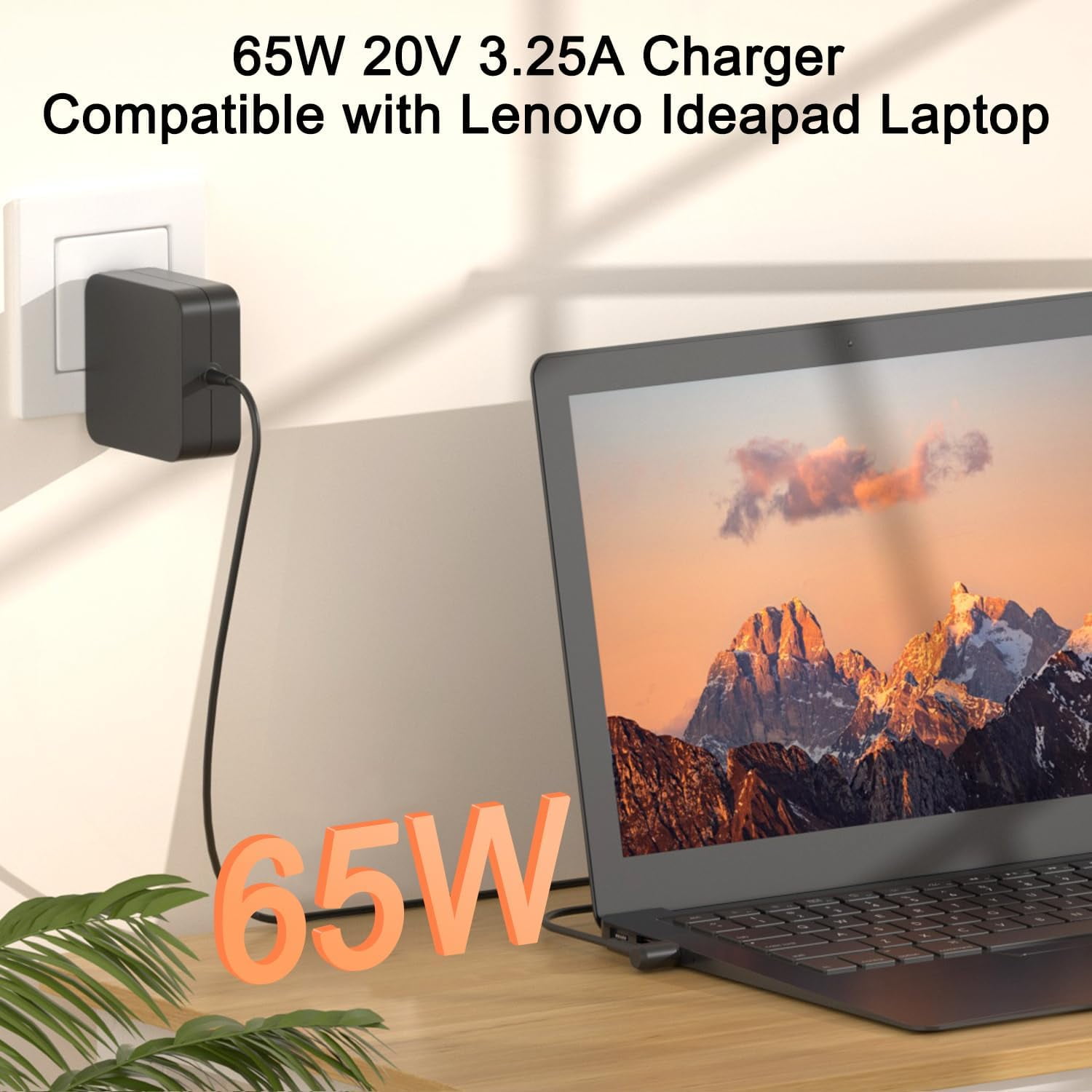 Caricatore CA 65 W 20 V 3,25 A Adatto Per Lenovo Ideapad 3 5 Flex - Foto 4