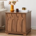 thumbnail image 4 of LEFHDA 24" Large Square End Table with Storage — Mid Century Modern Sofa Side Table, Nightstand with Doors/Drawer & Adjustable Shelf for Living Room, Bedroom, Office, 4 of 10