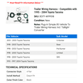 thumbnail image 2 of Trailer Wiring Harness - Compatible with 1995 - 2004 Toyota Tacoma 1996 1997 1998 1999 2000 2001 2002 2003, 2 of 8