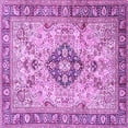 thumbnail image 1 of Ahgly Company Indoor Square Medallion Purple Traditional Area Rugs, 3' Square, 1 of 4
