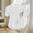 thumbnail image 6 of Zylanna Men's T-Shirts Tee, Summer Short Sleeve Crew Neck Dot Print Fashion Tops for Mens White, 6 of 7