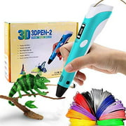 3D Pen upgrade Intelligent 3D Printing Pen with Smoother Experience 3D Art Printing Printer Pens with LCD Screen Automatic Feeding include12 Colors PLA Filament Refills,Interesting Gifts f