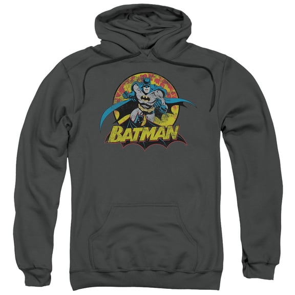 Jla - Batman Rough Distress - Pull-Over Hoodie - Large