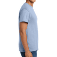 thumbnail image 4 of Hanes Beefy-T Short Sleeve T-Shirt for Men’s, Crewneck Casual Blank Shirt Light Blue Tee, 3XL, 4 of 5