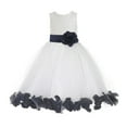 thumbnail image 2 of Ekidsbridal Girl Christening Flower Girl Dress - Ivory Lace Heart Cutout with Petals 185T-A (Size: M-12), 2 of 3