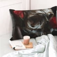 thumbnail image 4 of Kdxio Cotton Pillow Cases 16"x24" Pillowcases,Soft and Breathable Bedroom Pillow Cases-Realistic Rose Skull-No Pillow Core, 4 of 5
