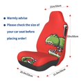 thumbnail image 3 of Wukai Cool Crocodile With Sunglasses Full Set Car Seat Covers with Soft Padding Universal Auto Front Seats Protector and Cushion Mat, 3 of 5