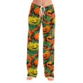 thumbnail image 3 of Fabrcox Halloween Women's Pajama Pants Funny Ghost Pumpkin Candy Sleep Pants Women Fall Winter Festival Comfy Womens Lounge Pants L, 3 of 6