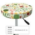 thumbnail image 4 of Gukieu Ladybug And Wild Flowers Print Round Chair Cover, Dust-proof and Non-slip Bar Chair Protective Cover, Suitable for Bars, Restaurants, Offices-14 inch, 4 of 7