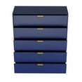 thumbnail image 4 of 5-Drawer Chest in MDF Wood with Gold Metal Legs, 4 of 6