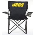 thumbnail image 2 of Jegs Mesh Indoor/Outdoor Cup Holder and Powder Coated Folding Chair, Black, 2 of 7