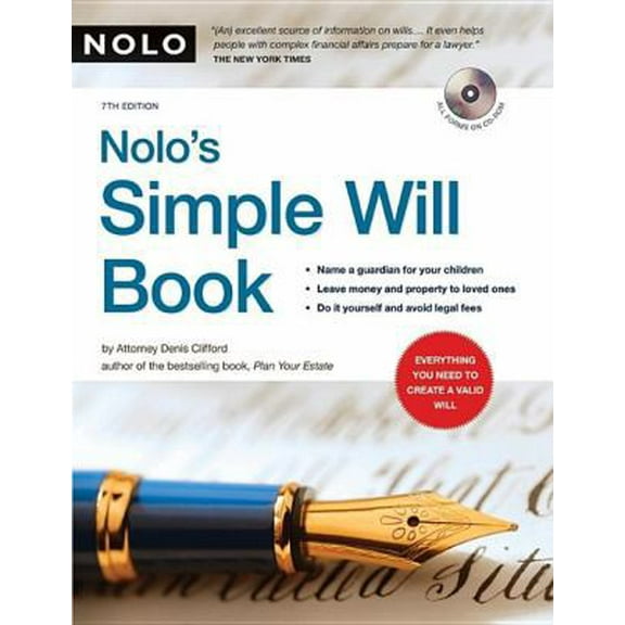 Pre-Owned Nolo's Simple Will Book (Paperback) 1413307132 9781413307139