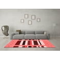 thumbnail image 3 of Ahgly Company Indoor Square Abstract Red Contemporary Area Rugs, 6' Square, 3 of 4