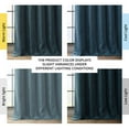thumbnail image 4 of HPD Half Price Drapes Story Blue Faux Linen Room Darkening Curtains for Bedroom & Living Room Curtains (1 Panel), Door & Window Curtains 84 inches long, Rod Pocket curtains & drapes, 50W X 84L, 4 of 13