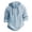A-Blue68, variant on XIAOCHA Men's Linen Blend Hooded Shirt Half Button Dual Pocket Top Breathable Casual Everyday Tunic