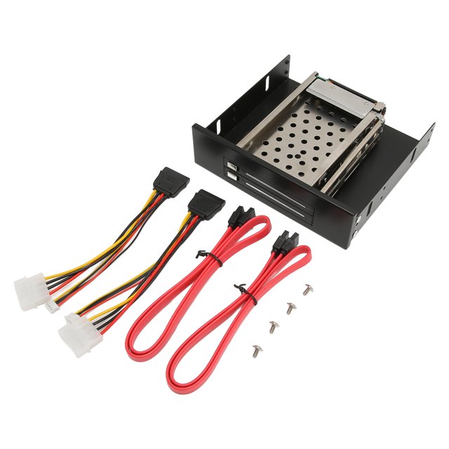 Boîtier HDD Interne 2.5 Po, 6Gbps, Design Sans Plateau, Double Baie pour Serveurs et Ordinateurs