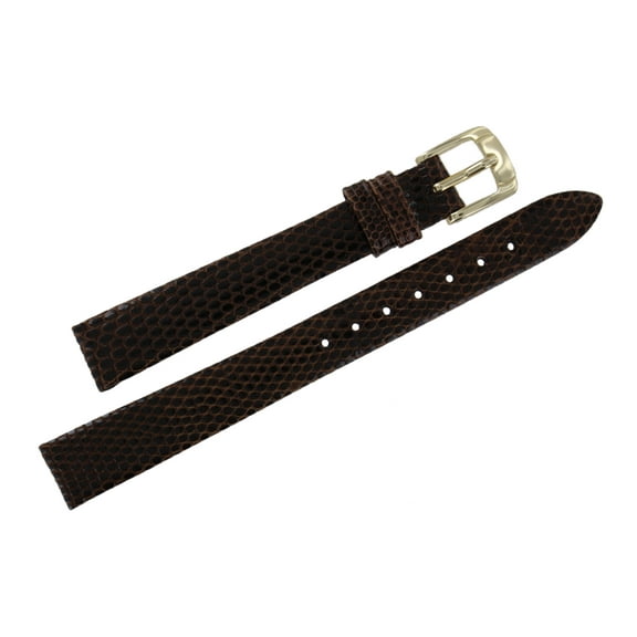Speidel 12mm Brown Ladies Genuine Lizard Watch Strap Regular