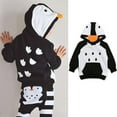 thumbnail image 3 of safuny Jackets for Toddlers Girls Boys Hoody Jackets Kids Zip Up Outerwear Coat Toddler Kids Sweatshirt Zoo Graphic Penguin Playwear Long Sleeve Jackat Coat Costume Black 12-24 M, 3 of 10