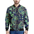 thumbnail image 3 of Chaqueta con estampado 3D bohemio retro para hombre, sudaderas étnicas coloridas con flores, abrigos con cremallera y mangas largas para primavera y otoño, 3 of 5