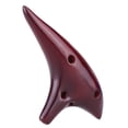 thumbnail image 3 of Ocarina 12 agujeros Ocarina cerámica flauta Alto C quemadura ahumado estilo submarino instrumento Musical con partitura para el amante de la música y principiante Tomshoo Ocarina, 3 of 6