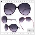 thumbnail image 2 of Womens Oversized Thin Plastic Butterfly Designer Fashion Chic Sunglasses All Purple, 2 of 8