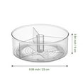 thumbnail image 2 of 11.7" Clear Round Turntable Organizer - 6 Removable Compartments with 360° Rotation for Kitchen, Fridge, Pantry, Bathroom, 2 of 10