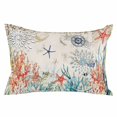 thumbnail image 2 of Vintage Coastal Throw Pillow Covers, Summer Beach Coral Starfish Nautical Soft Breathable Pillow Cases with Invisible Zipper for Sleeping, Small Pillowcases for Couch Bed Sofa Chair 16x24 Inches, 2 of 6