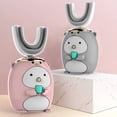 thumbnail image 4 of MesaSe Kids Ultrasonic Toothbrush U-Shaped Head Cartoon Design Mini Smart 360 Degrees Silicon Electric Toothbrush for Child, 4 of 10