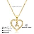 thumbnail image 3 of Gold Initial Necklaces for Women 14k Gold Plated Dainty Pendant CZ Love Heart Alphabet Necklace for Women, 3 of 6