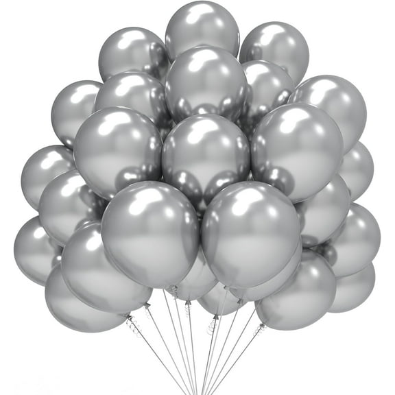 JOYYPOP Silver Balloons Garland Arch Kit, Christmas Balloons For Baby Shower Wedding Birthday Party Decorations
