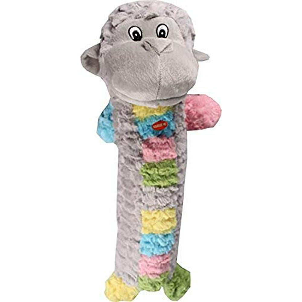 Patchwork Pet Patchwork Pet Pastel Monkey Stick 20Inch Squeak Toy For