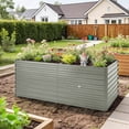 thumbnail image 2 of Outsunny Galvanized Raised Garden Bed, 5' x 3' x 2' Planter Box Light Grey, 2 of 10