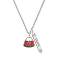 thumbnail image 1 of Delight Jewelry Silvertone Red Purse Silvertone Believe Faith Prayer Hope Bar Charm Necklace, 23", 1 of 4