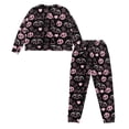 thumbnail image 3 of Tutolipy Halloween Pajamas for Women Set Cat Bat Pumpkin Printed Sleepwear Cozy Loungewear Crewneck Nightwear Casual 2 Piece Pjs Set, S, 3 of 7