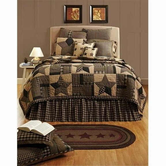 VHC Brands 9388 39 x 76 x 16 in. Bingham Star Twin Bed Skirt