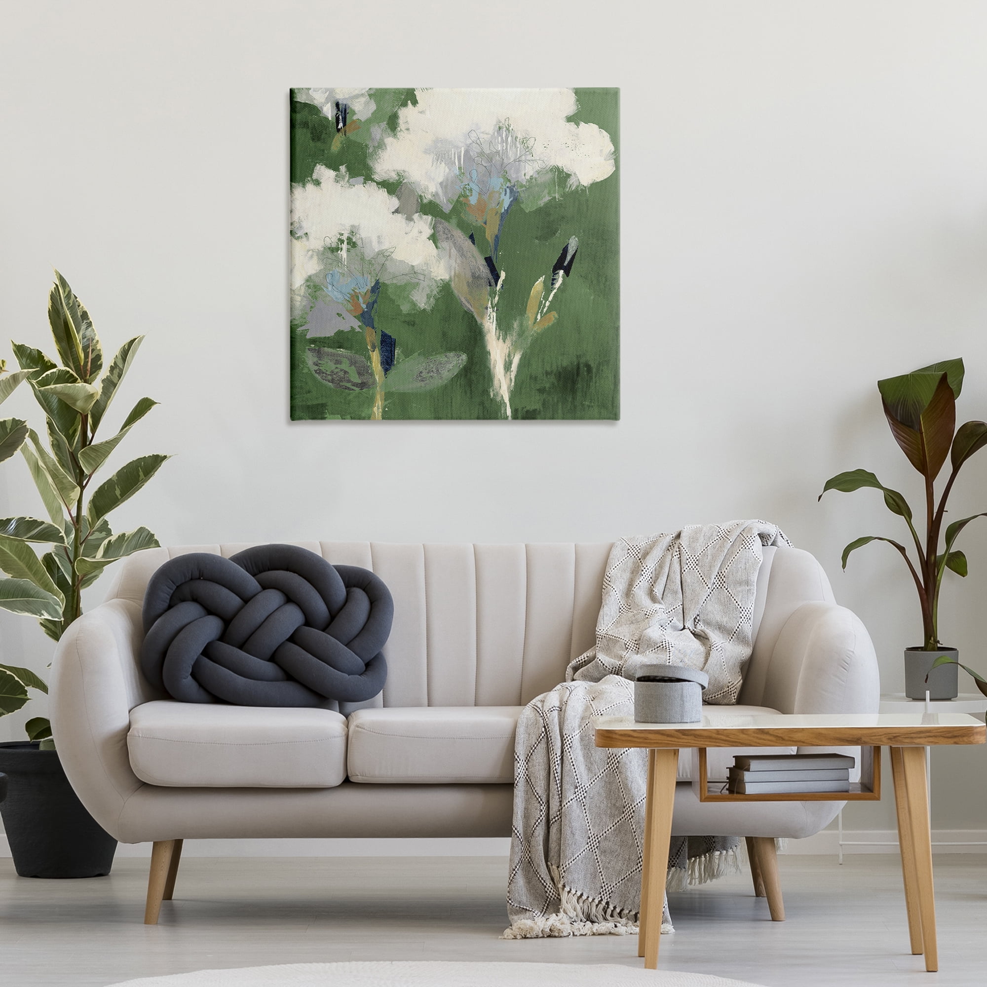 Stupell Industries Abstract Botanical Buds Plants & Flowers Painting Wrapped Canvas Art Print Wall Art, 30 x 30