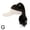 white&Brown black, variant on TPALPKT Baseball Cap Wig with Curly Synthetic Hair Extensions Ponytail Cap Wig Sun Hat with Hair Hat Wig for Golf Women X5C1