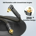 thumbnail image 4 of RAWAUX 90 Degree Right Angle Optical Audio Cable, 360 Rotatable Toslink SPDIF Cord (10ft/3m, Black), 4 of 7