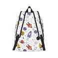 thumbnail image 2 of Rateoe Rocket Planets Pattern Canvas College Laptop Backpack,Travel Daypack,Durable Rucksack Travel Notebook Bag School Backpack Book Bag for Men Women-Medium, 2 of 7