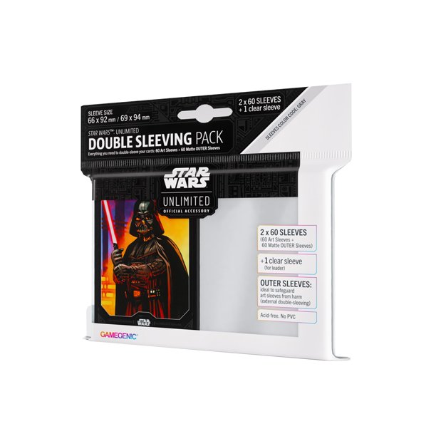 Star Wars Unlimited Darth Vader Double SLEEVING Pack - Officially Licensed Set of 60 Art Sleeves + 60 Matte Outer Sleeves + 1 Clear Sleeve, Optimized for TCGs & LCGs, Made by Gamegenic
…